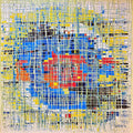 Abstract 13' abstract acrylic painting by artist Jyotsna Sonavane, 36x36 inch, on canvas