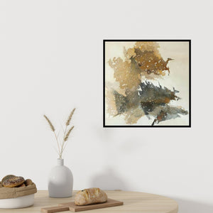 In-situ view of Madhuri Kathe's 'Abstract 14 (Textured Dreamscape)' painting in a room