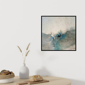 In-situ view of Madhuri Kathe's 'Abstract 2 (Ethereal Mist)' painting in a room