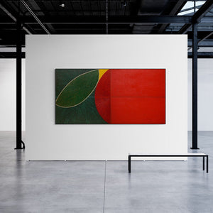In-situ view of Sandesh Khule's 'Abstract 56' painting in a room