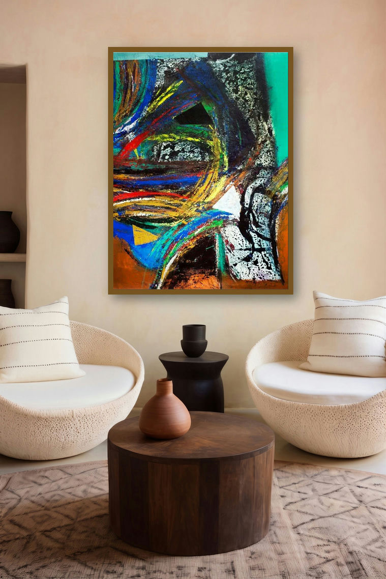 Abstract (Urban Pulse) by artist Arun K Mishra displayed in a Designer gallery