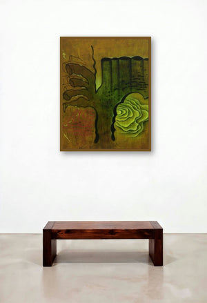 Abstract Fingers by artist Santosh More displayed in a Contemporary Luxury Hotel Lobby