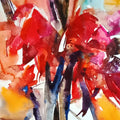 Abstract Flower 21' nature watercolor painting by artist Shankar Lohar, 15x11 inch, on paper