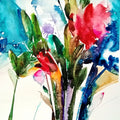 Abstract Flower 31' nature watercolor painting by artist Shankar Lohar, 15x11 inch, on paper
