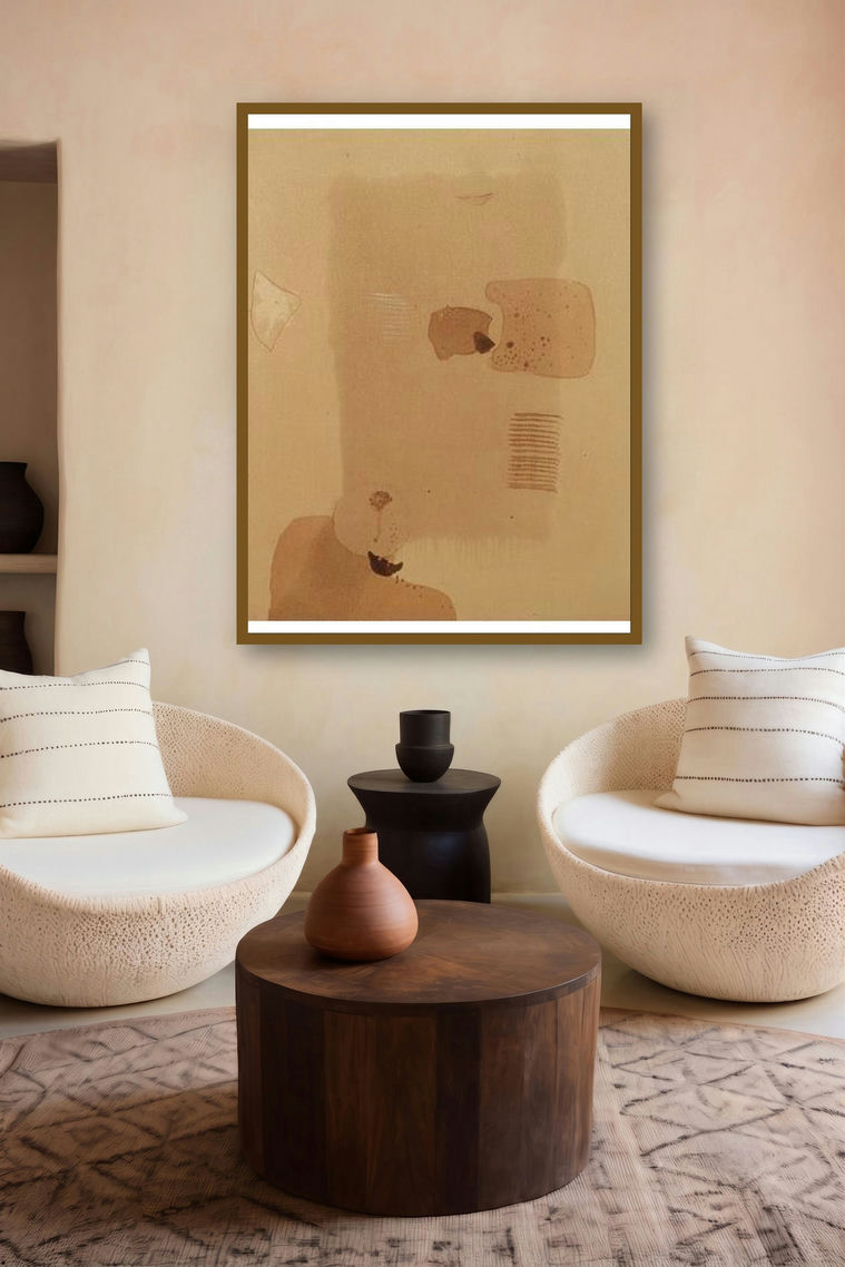 Abstract I by artist Veena Jain displayed in a Museum Style gallery