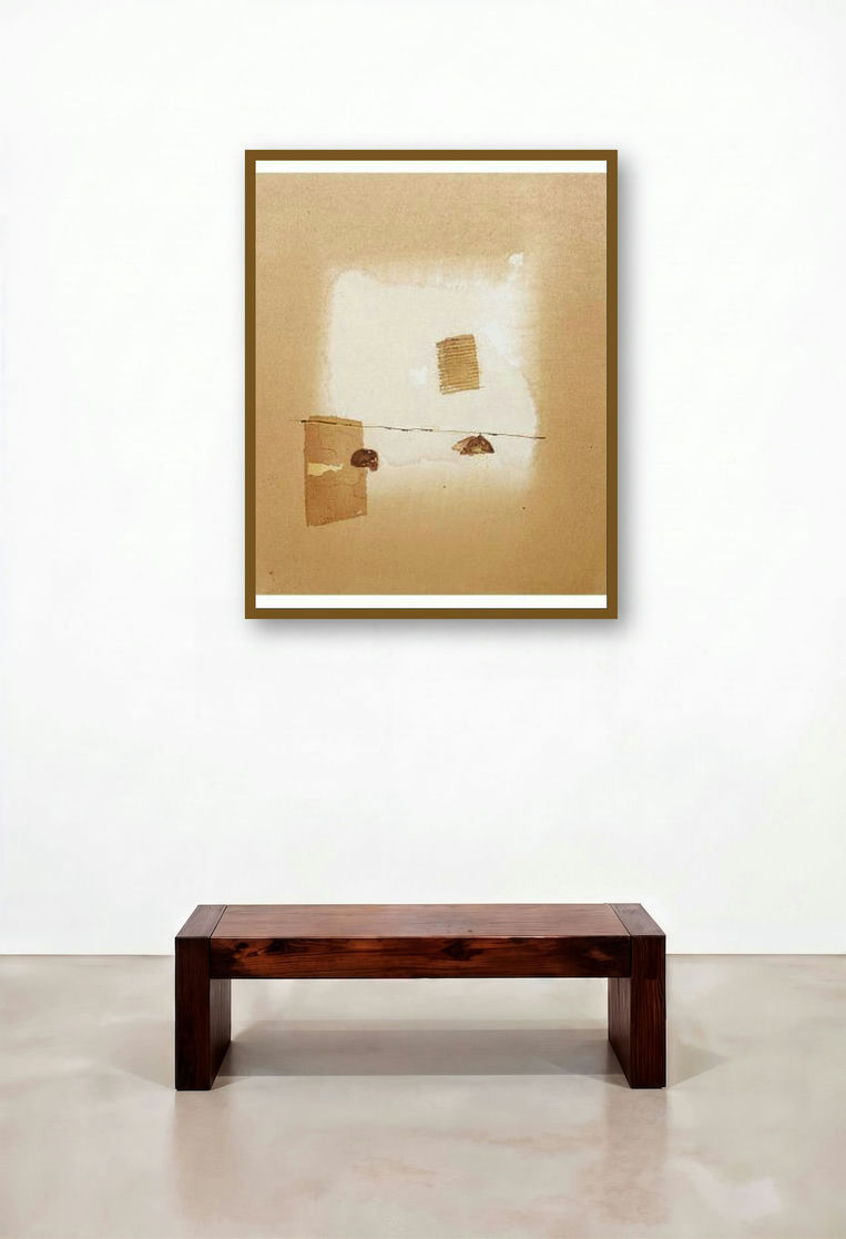 Abstract Ii by artist Veena Jain displayed in a Transitional Penthouse