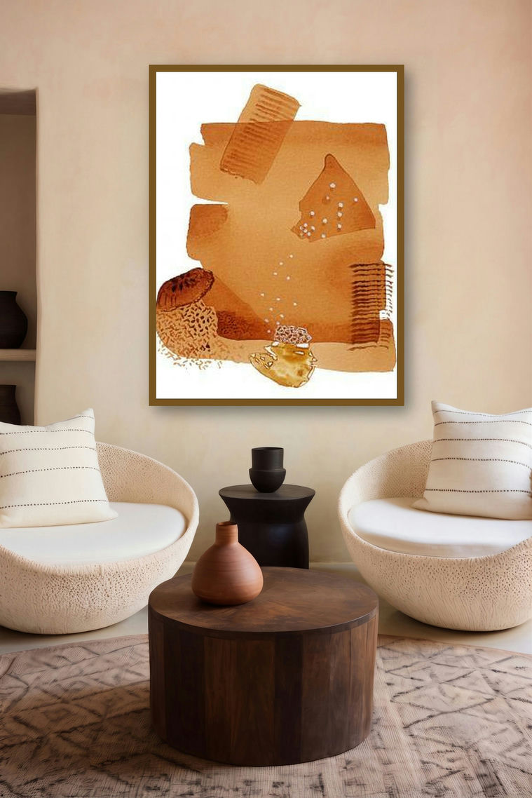 Abstract Vii by artist Veena Jain displayed in a Museum Style gallery