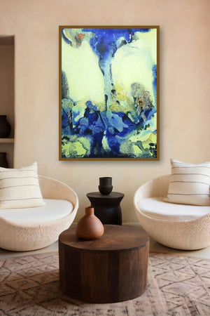Abstract X by artist Veena Jain displayed in a Luxury gallery