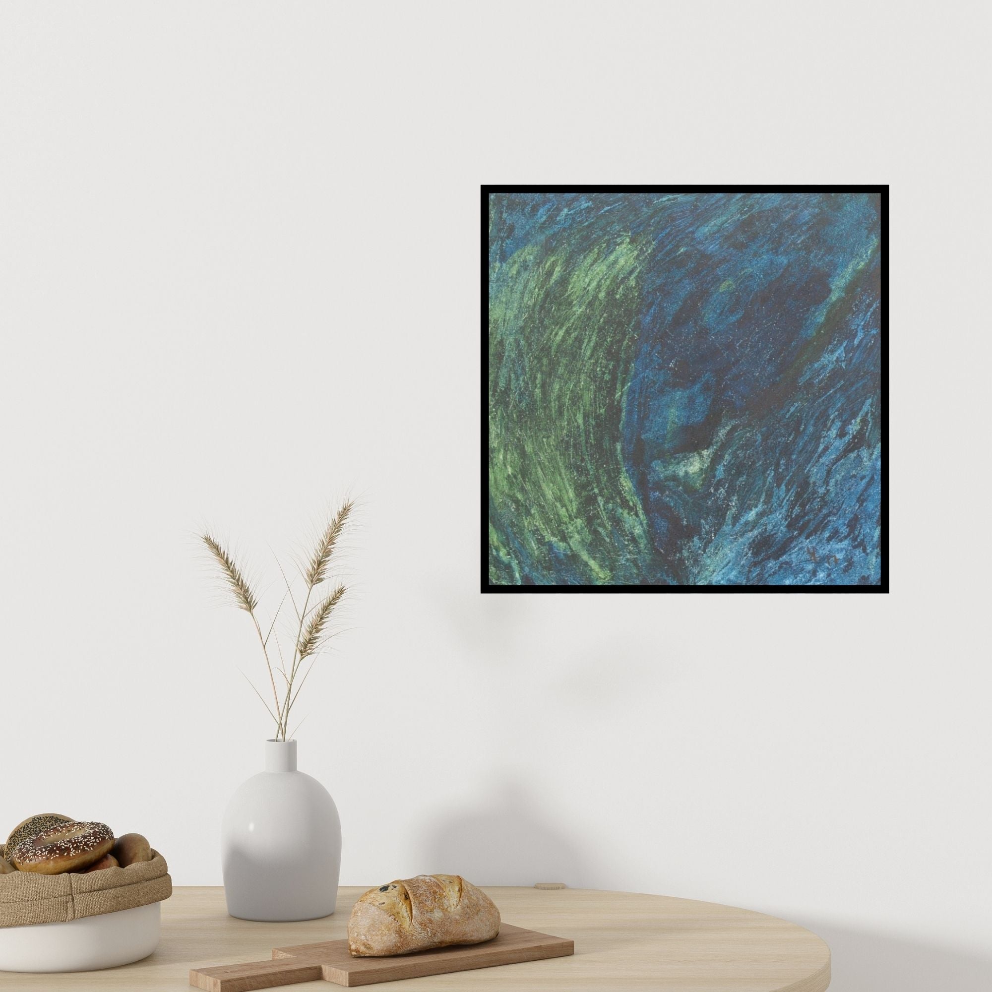 In-situ view of Prakash Bal Joshi's 'Abstraction 1 (Abstraction)' painting in a room