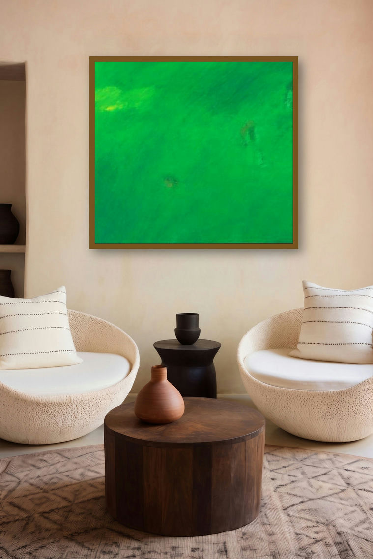 Abstraction by artist Prakash Bal Joshi displayed in a Minimalist gallery