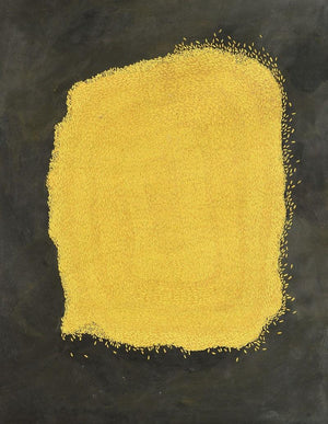Actual (Harvest Abundance) by Santanu Debnath, Original Acrylic Abstract Painting on Paper, Medium Vertical Wall Art