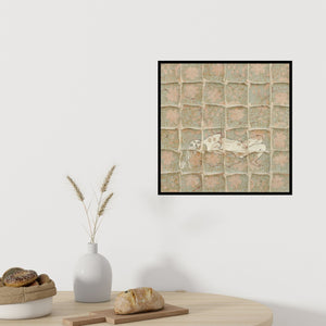 In-situ view of Jitendra Thorat's 'Addiction 6 (Cartographic Figure)' painting in a room