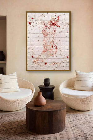 Addiction 9 (Whispers of Creation) by artist Jitendra Thorat displayed in a Museum Style gallery