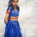 Figurative watercolor painting titled 'Aditi', 14x21 inches, by artist Vijay Jadhav on Paper