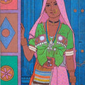 Figurative acrylic painting titled 'Adorned In Colours', 24x16 inches, by artist Gopal Nandurkar on Canvas