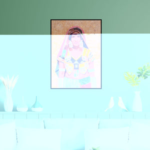 Preview of 'Aesthetic Elements Of Life' Painting by Gopal Nandurkar shown on a wall in a furnished room.