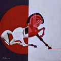 The Aesthetics Of Energy Bfxi' animals acrylic painting by artist Ashis Mondal, 48x48 inch, on canvas