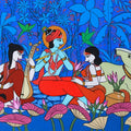 Affinity' religious acrylic painting by artist Chetan Katigar, 22x38 inch, on canvas