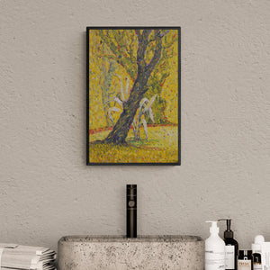 In-situ view of Gopal Gangawane's 'Afternoon 1' painting in a room