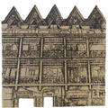 'Aging Structure 1' cityscape etching printmaking by artist Pooja Shinde, 12x12 inch, on paper