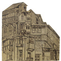 'Aging Structure 2' cityscape etching printmaking by artist Pooja Shinde, 12x12 inch, on paper