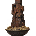 Still-life sculpture titled 'Agonomy 2', 38x18x18 inches, by artist Chintada Eswararao on Iron, Soil, Rust