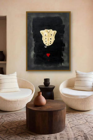 Aitchbone And Red Heart by artist Abba displayed in a Curated gallery