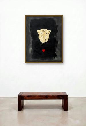Aitchbone And Red Heart by artist Abba displayed in a Traditional Hotel Lobby
