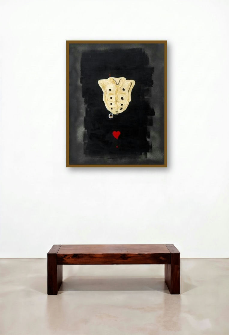 Aitchbone And Red Heart by artist Abba displayed in a Traditional Hotel Lobby