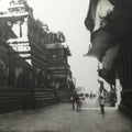 Cityscape charcoal drawing titled 'Ajanta Ellora', 30x48 inches, by artist Yuvraj Patil on Canvas
