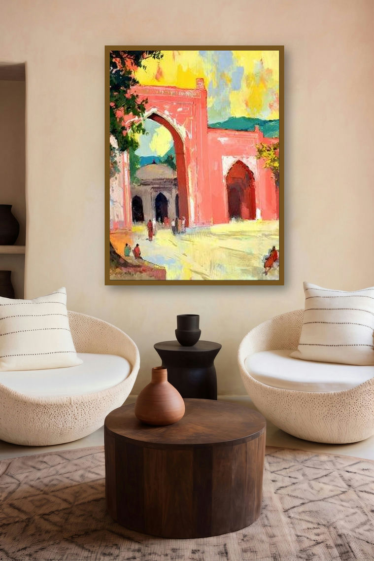 Ajmer Iii (Gateway to History) by artist Sikandar Mulla displayed in a Luxury gallery