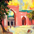 Nature postercolor painting titled 'Ajmer III', 19x21 inches, by artist Sikandar Mulla on Paper