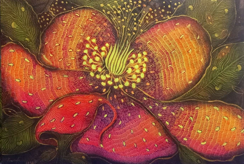 'All About Colours' nature mixed-media painting by artist Yogesh Powale, 9x12 inch, on paper