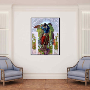 In-situ view of Ramchandra Kharatmal's 'All Time Beauty 2 (Morning Ritual**)' painting in a room