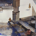 All Is Well Under His Light' landscape watercolor painting by artist Prashant Prabhu, 15x22 inch, on paper