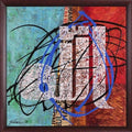 Calligraphy mixed media titled 'Allah 8', 24x24 inches, by artist Salva Rasool on Canvas