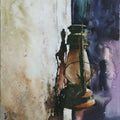 Still-life watercolor painting titled 'Alone', 30x22 inch, by artist Das Sujith on Paper