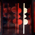 Abstract acrylic painting titled 'Amay 2', 10x40 inches, by artist Anil Chaudhari on Paper