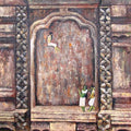 Surrealist oil painting titled 'Amidst History', 42x24 inches, by artist Suruchi Jamkar on Canvas