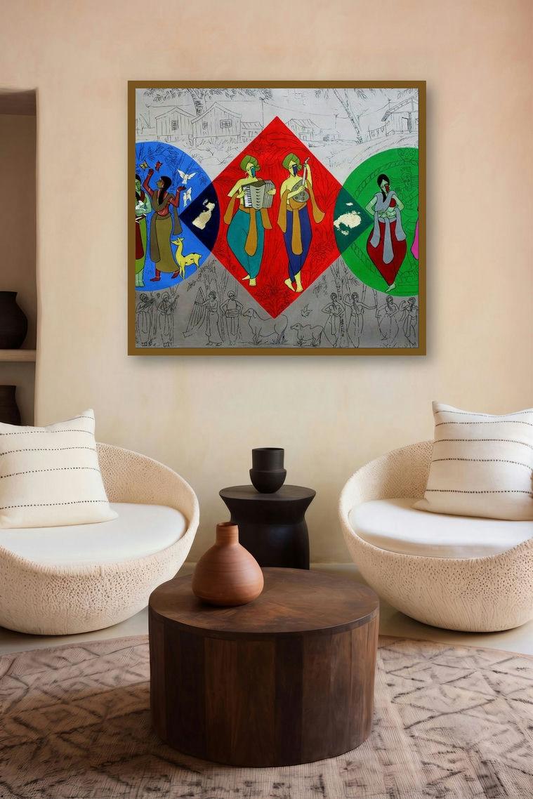 Amusement (The Circle of Life) by artist Chetan Katigar displayed in a Modern gallery