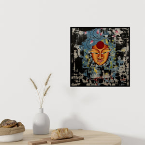 In-situ view of Deepali Mundra's 'Ananta' painting in a room