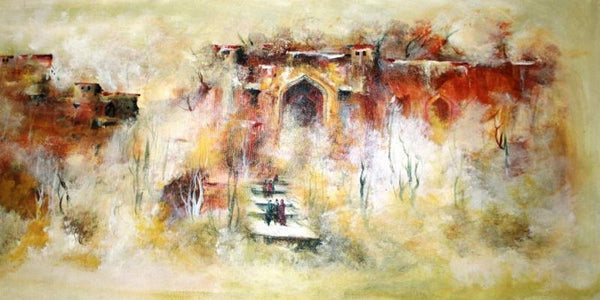 Ancient Building Painting by Ayaan Group | ArtZolo.com