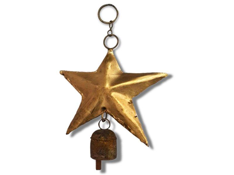 Fashion craft titled 'Ancient Idiophone Star Ghantada', 8x6x1 inches, by artist De Kulture Works on Metal