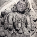 Ancient Relic 10' religious charcoal drawing by artist Preeti Ghule, 26x20 inch, on paper