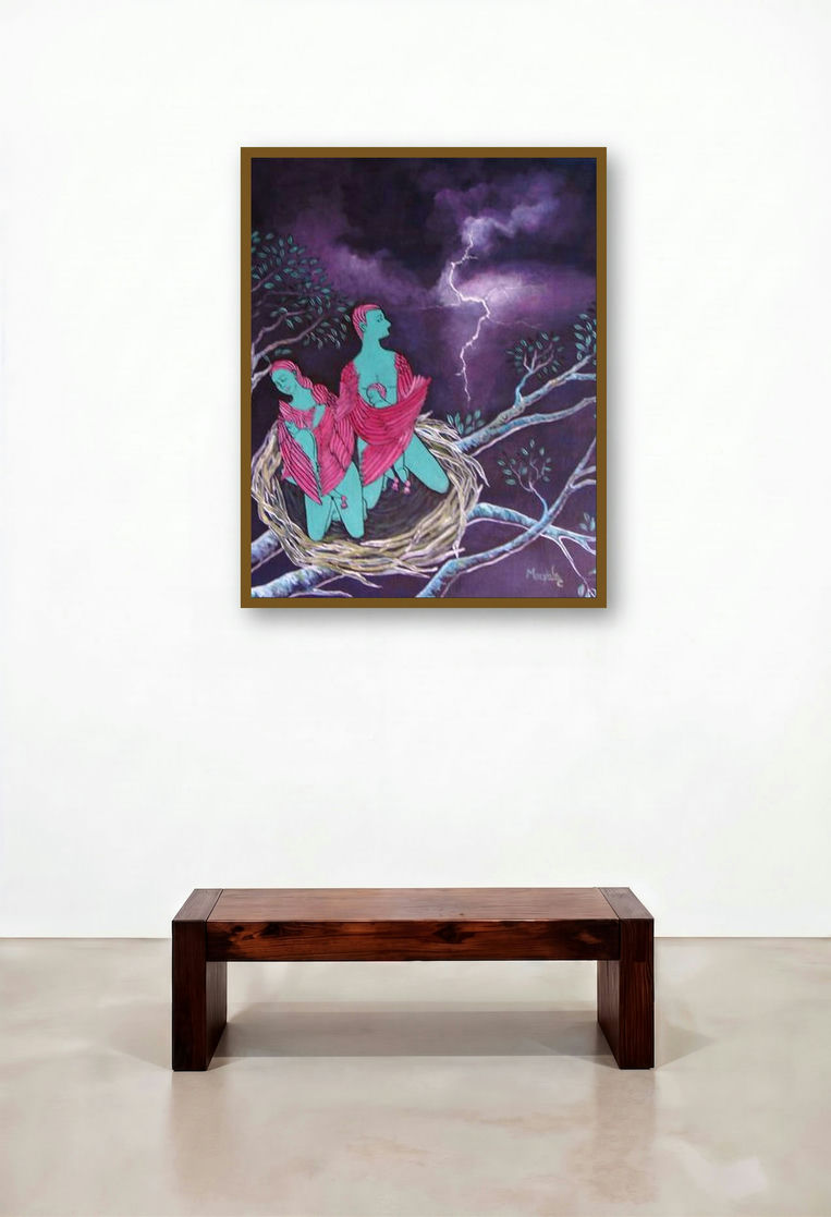 Angel Nest by artist Manjula Dubey displayed in a Art Deco Foyer