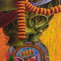Aradhana 109' religious acrylic painting by artist Anil Kumar Yadav, 60x24 inch, on canvas
