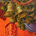 Aradhana 78 (Ganesha)' religious acrylic painting by artist Anil Kumar Yadav, 48x36 inch, on canvas