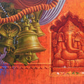 Aradhana 79 (Ganesha)' religious acrylic painting by artist Anil Kumar Yadav, 36x48 inch, on canvas