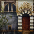 Architecture Sir J J School Of Art' cityscape watercolor painting by artist Mohammad Yusuf, 10x13 inch, on paper