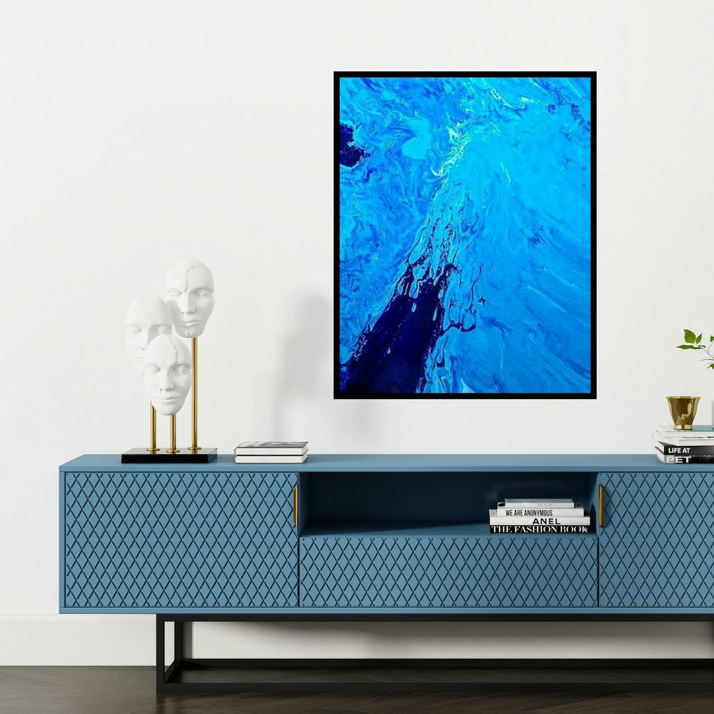 'Ardor' painting by Kartikey Sharma shown on a wall in a furnished room.